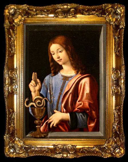 framed  Piero di Cosimo St. John the Evangelist, ta009-2